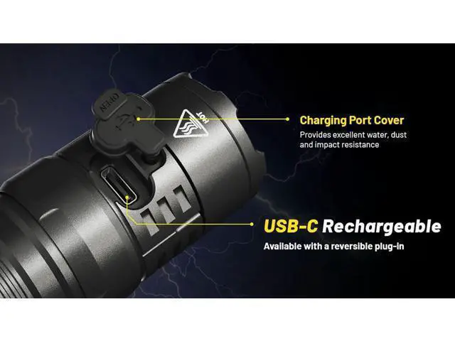 Alt view image 5 of 7 - P23i Tactical Flashlight, 3000 Lumen USB-C Rechargeable Long Throw Super Bright with Lumentac Organizer