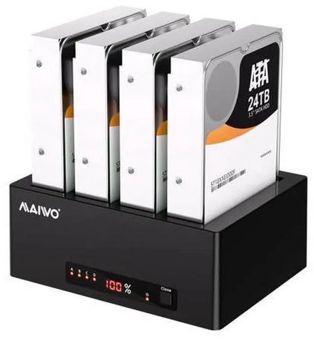 Main image of External Hard Drive Docking Station Cloner for 2.5 3.5 Inch SATA HDD SSD, SATA III Chipset with UASP, 96TB Capacity, HDD Duplicator Reader