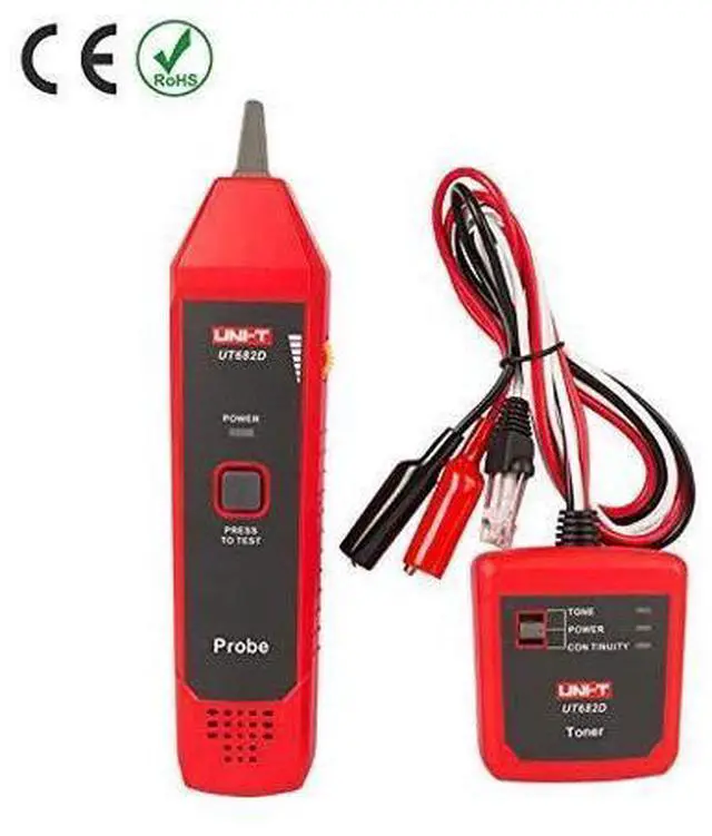 Alt view image 5 of 6 - UT682/UT682D Network Wire Tester Tracker RJ11 RJ45 Wire Line Finder Lan tester Handheld Cable Testing Tool for Network (UT682D)