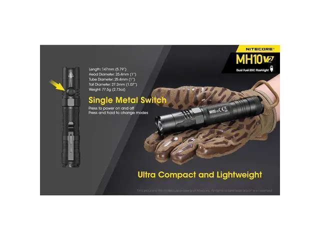 Alt view image 7 of 7 - Power Bundle MH10 v2 1200 Lumen Rechargeable Flashlight, Backup Batt. and LumenTac Organizer