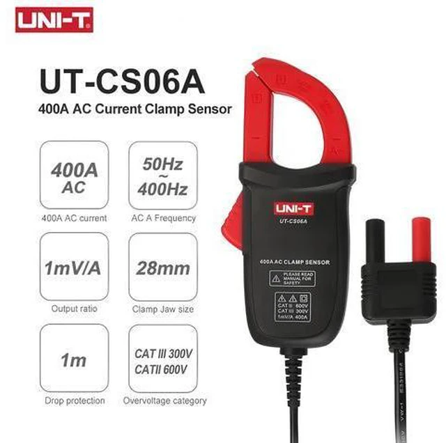 Alt view image 2 of 7 - UT-CS06A 400A AC Current Clamp Sensor; Multimeter Sensor for UT61E+ UT196 UT139C UT117C UT136B+ Option Current clamp