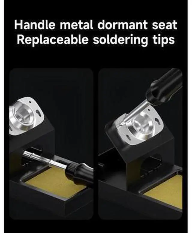 Alt view image 5 of 7 - T12 MAX Soldering Station 5s Heat 6s Melt One-Touch Digital Display Constant Temperature Soldering Iron Kit Repair Tool(T12 MAX)