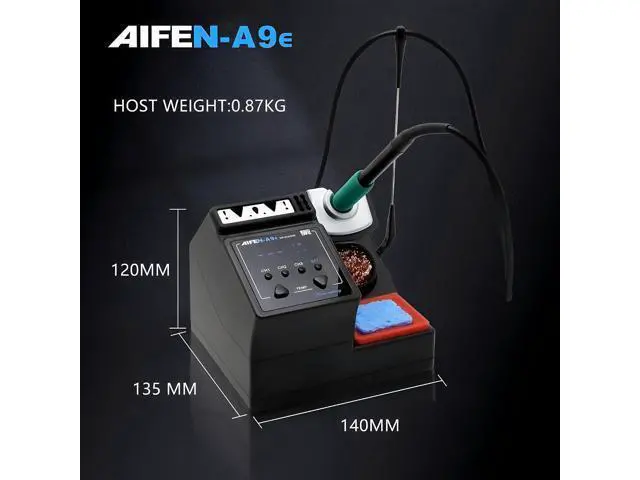 Alt view image 4 of 7 - A9E Soldering Station Compatible Soldering Iron Tip 115/210/245 Handle Control Temperature Welding Rework Station(A9E 115+3tips)