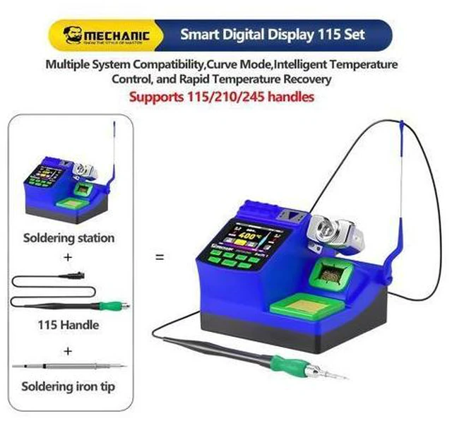 Alt view image 2 of 7 - Swift 1 Soldering Station Compatible Soldering Iron Tip C210 245 115 Handle Lead-Free Electronic Welding Rework Station(Swift 1-C115+1Tip)