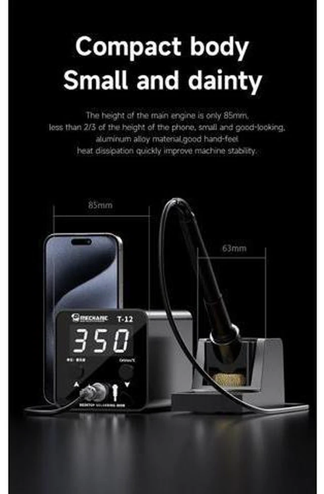 Alt view image 3 of 7 - T 12 Desktop Soldering Iron with LED Digital Display Screen Precise Temperature Control Soldering Station Repair Tools