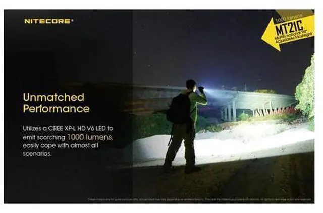 Alt view image 2 of 6 - MT21C 1000 Lumen 90 Degree Tiltable Head Multifunction LED Flashlight with LumenTac Batteries for Work and Everyday Carry