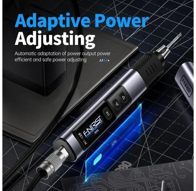 Alt view image 7 of 7 - HS-02A 100W Portable Corded Soldering Iron Kit with Storage Case, 3S Fast Heating, 212-842, Pre-set 3 Groups Temperature, 6 F245 Soldering Tips, Smart Soldering Iron Pen for Electronics Repair