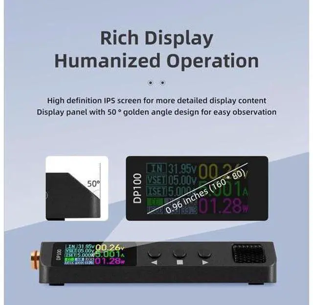 Alt view image 5 of 7 - DP100 Pocket Digital DC Power Supply, 0.01V/1mA High Precision 30V 5A Programmable Bench Supply, PD/QC Fast Charge, PC Software, Overload Protection(DP100-C2C)
