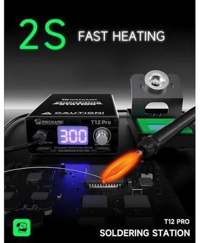 Alt view image 3 of 7 - T12 Pro LED Digital Display Soldering Station Electric Soldering Iron Fast Heating Intelligent Anti-Static Thermostat
