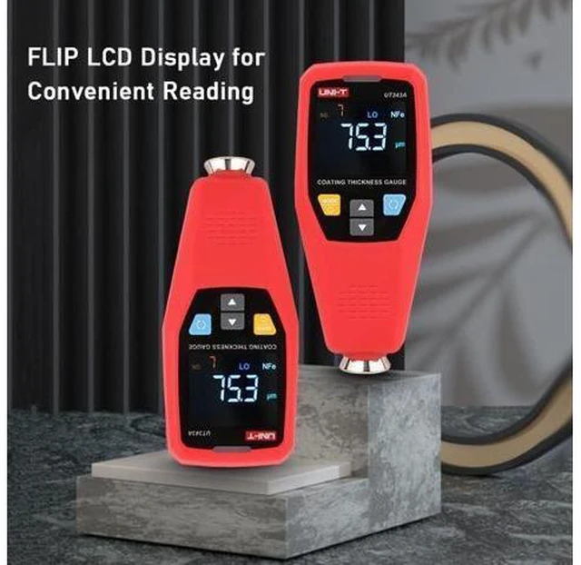 Alt view image 7 of 7 - UT343A Digital Coating Thickness Composite Gauge Meter Automobile Paint Film Tester Measuring FE/NFE Paint Tool USB Data Storage Single-Point Multi-Point Quick Judgment Prompt