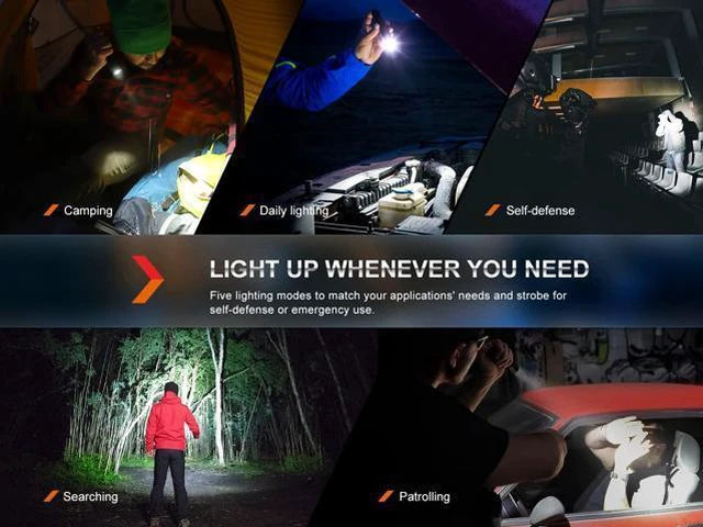 Alt view image 6 of 6 - PD35R Tactical Flashlight, USB-C Rechargeable, 1700 Lumen with Organizer