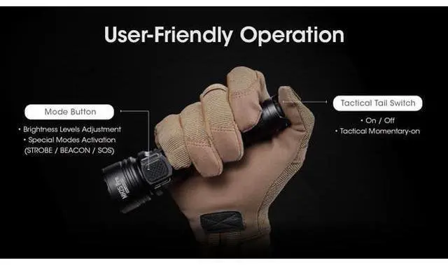 Alt view image 7 of 7 - MH25 Pro 770 Yard Long Throw Flashlight, 3300 Lumen USB-C Rechargeable Compact Duty Work Light with Lumentac Organizer
