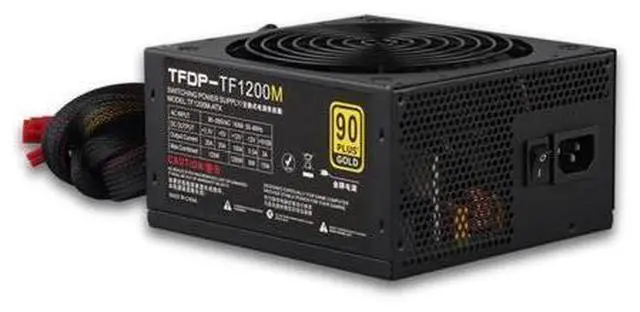Main image of 1200W PC PSU Power Supply unit 80plus Black Gaming Quiet 140mm rgb Fan 24pin 12V ATX Desktop computer Power Supply BTC pc 110V