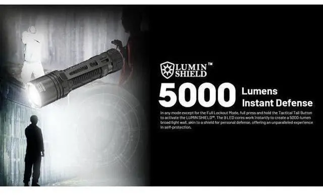 Alt view image 5 of 7 - EDC35 5000 Lumen EDC Flashlight, USB-C Rechargeable, High Power Super Bright Sticker for Everyday Carry