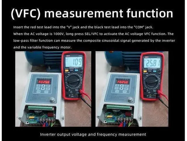 Alt view image 5 of 7 - Multimeter clamp Meter UT105+ UT107+ UT105 UT107 Automotive Multimeter AC DC Voltage Current Resistance Circuit Capacitor Frequency Temperature Tester(UT105+)