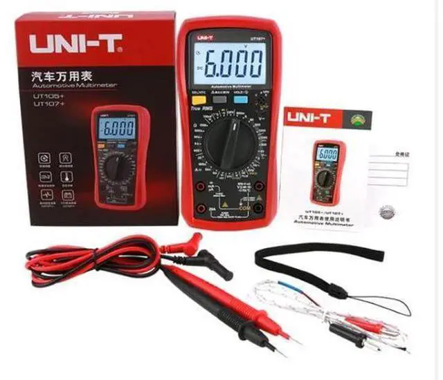 Alt view image 6 of 7 - Multimeter clamp Meter UT105+ UT107+ UT105 UT107 Automotive Multimeter AC DC Voltage Current Resistance Circuit Capacitor Frequency Temperature Tester(UT105+)