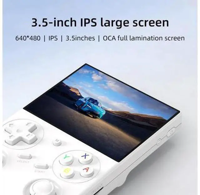 Alt view image 3 of 7 - Anbernic RG35XX Pro Retro Handheld Game Console , RG 35XXPro Support HDMI TV Output 5G WiFi Bluetooth 4.2 , 3.5 Inch IPS Screen Linux System Preloaded 4353 Games 3200mAh Battery(White-New)