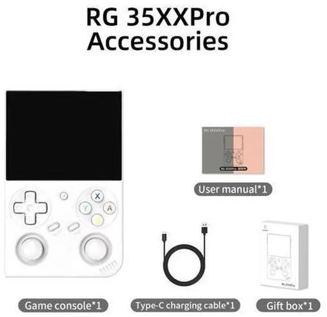 Alt view image 7 of 7 - Anbernic RG35XX Pro Retro Handheld Game Console , RG 35XXPro Support HDMI TV Output 5G WiFi Bluetooth 4.2 , 3.5 Inch IPS Screen Linux System Preloaded 4353 Games 3200mAh Battery(White-New)