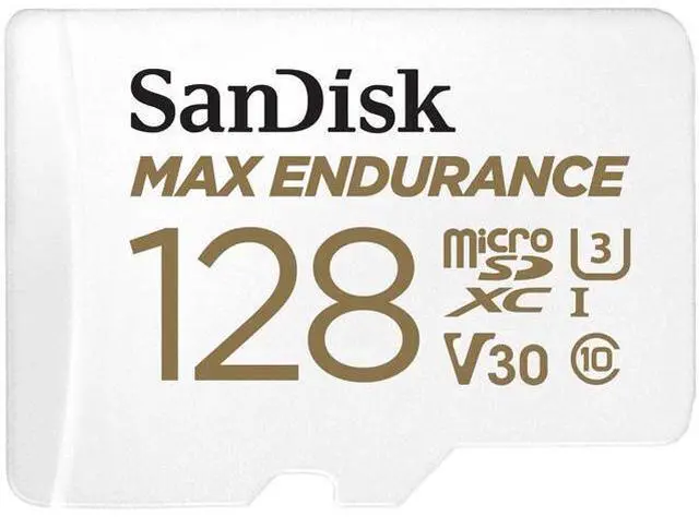 Main image of 128GB MAX Endurance microSDXC Card with Adapter for Home Security Cameras and Dash cams - C10, U3, V30, 4K UHD, Micro SD Card - SDSQQVR-128G-GN6IA
