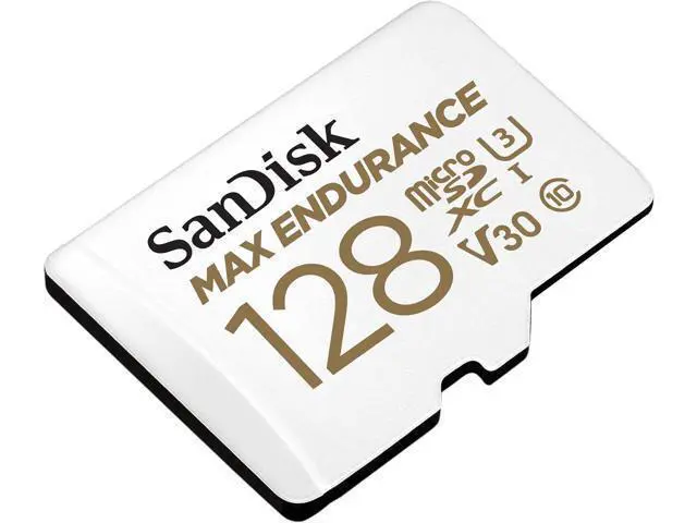 Alt view image 2 of 5 - 128GB MAX Endurance microSDXC Card with Adapter for Home Security Cameras and Dash cams - C10, U3, V30, 4K UHD, Micro SD Card - SDSQQVR-128G-GN6IA