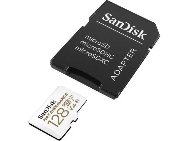 Alt view image 4 of 5 - 128GB MAX Endurance microSDXC Card with Adapter for Home Security Cameras and Dash cams - C10, U3, V30, 4K UHD, Micro SD Card - SDSQQVR-128G-GN6IA
