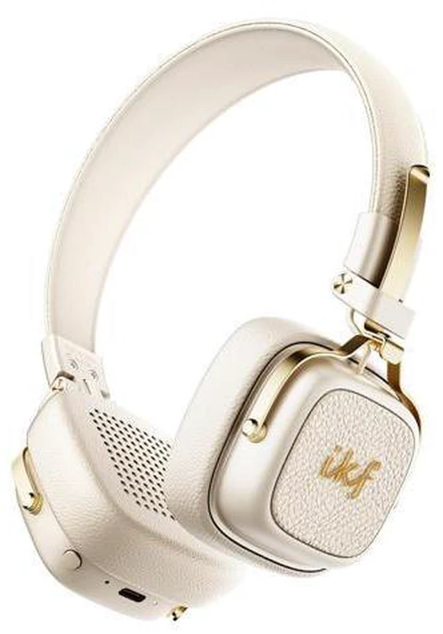 Main image of E2 Bluetooth On-Ear Headphones, Wireless Foldable Headset with 90H Playtime, 40mm Drivers, Deep Bass, 3D Spatial Sound, Built-in Mic (Offwhite)