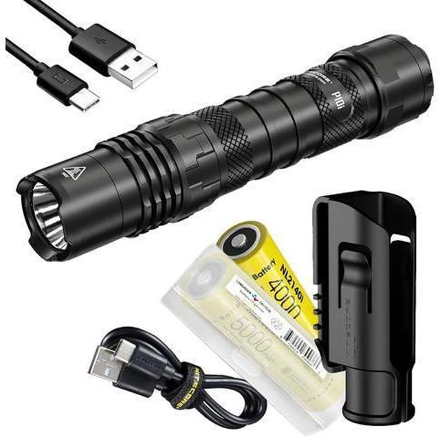 Main image of Power Bundle P10i+NL2150HPI (P10i) 1800 Lumen USB-C Rechargeable Tactical Flashlight, Strobe Ready with LumenTac Organizer