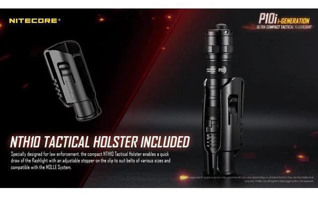 Alt view image 7 of 7 - Power Bundle P10i+NL2150HPI (P10i) 1800 Lumen USB-C Rechargeable Tactical Flashlight, Strobe Ready with LumenTac Organizer
