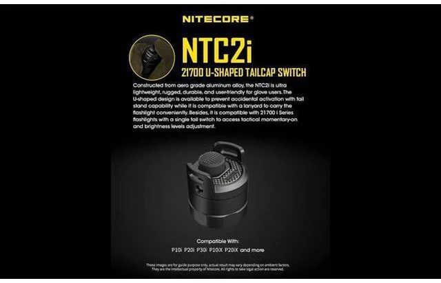 Alt view image 6 of 6 - P10i 1800 Lumen Tactical Flashlight and NTC2i U-Shape Tailcap, USB-C Rechargeable