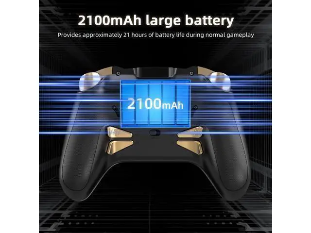 Alt view image 6 of 7 - RG G01 Interactive Screen Wireless Gaming Controller Compatible with PC/Steam/Linux/Android/Switch/IOS 2.4G Wireless Bluetooth Controller Gamepad Hall Effect Triggers(Black)