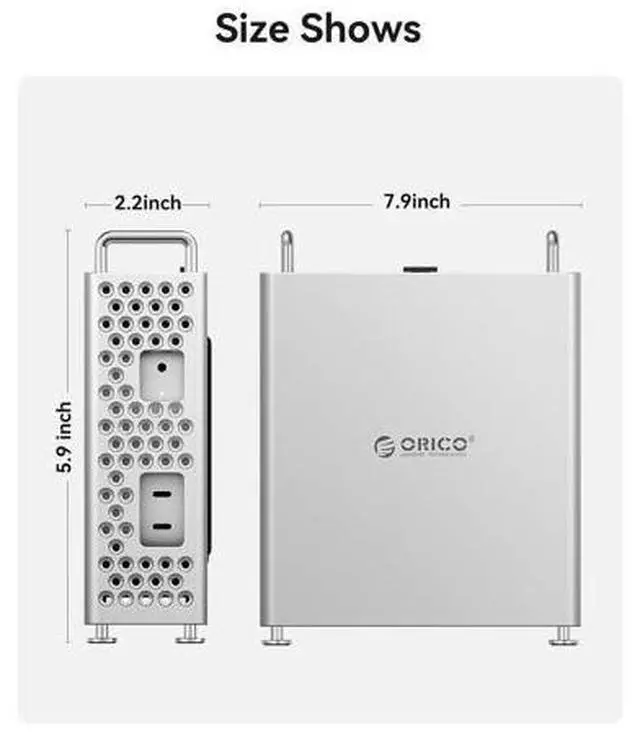Alt view image 5 of 7 - MiniPro Aluminum Stand for Mac mini M4/M4 Pro, Vertical Mount Holder Case, Durable Mini PC Accessories for Mac mini M4 (MS10)