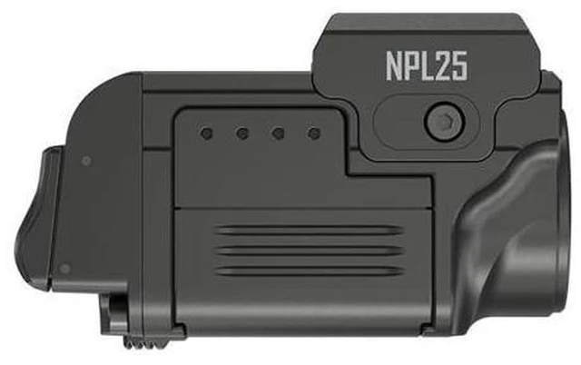 Alt view image 3 of 6 - NPL25 900 Lumen Compact Weaponlight, USB Rechargeable Magnectic Charging, Rail Mounted Tactical Flashlight with Adjustable Sliding Rail