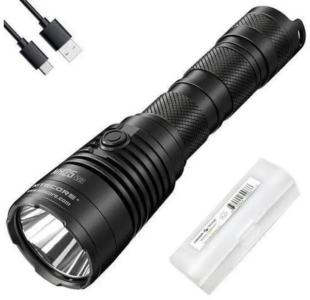 Main image of MH25 v2 1300 Lumen 519 Yards Long Throw Tactical Flashlight, USB Rechargeable, with Lumentac Organizer