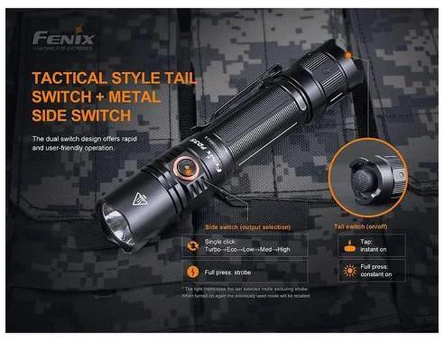 Alt view image 7 of 7 - PD35 v3.0 Rechargeable Tactical Flashlight, 1700 Lumens EDC Light with Organizer (Green)