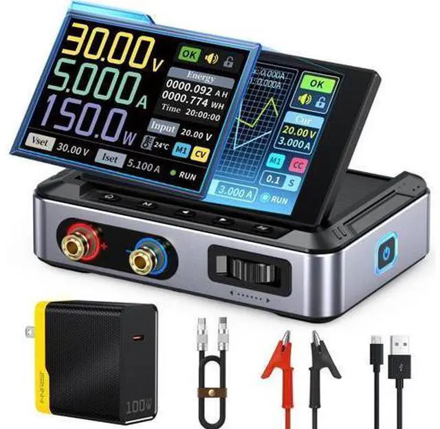 Main image of DPS-150 DC Power Supply Variable, 0-30V 0-5A Adjustable DC CNC Power Supply with 4-Digit IPS Display, <20mV Power Ripple, PD/QC/DC Input, PC Programmable Regulated Switching Power Supply