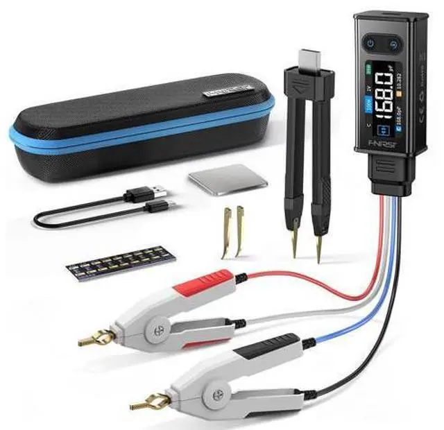 Main image of LCR-ST2 100kHz LCR ESR Meter Tweezer, SMD & Through-Hole Component Tester, Auto Sort Compare, Resistor, Inductor, Diode, Capacitor Tester, Measures Voltage & Continuity, Full-Band Scan