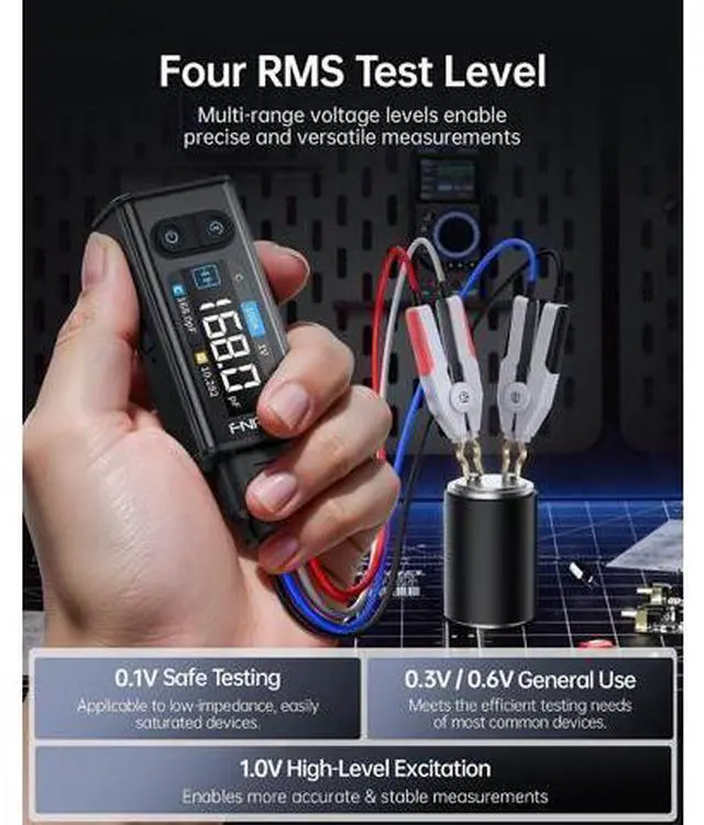 Alt view image 7 of 7 - LCR-ST2 100kHz LCR ESR Meter Tweezer, SMD & Through-Hole Component Tester, Auto Sort Compare, Resistor, Inductor, Diode, Capacitor Tester, Measures Voltage & Continuity, Full-Band Scan