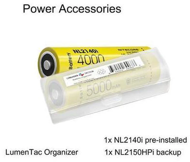Alt view image 2 of 7 - Power Bundle P10i+NL2150HPI (P10i) 1800 Lumen USB-C Rechargeable Tactical Flashlight, Strobe Ready with LumenTac Organizer