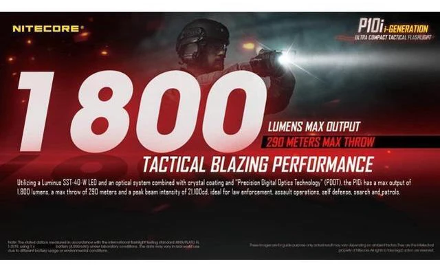 Alt view image 3 of 7 - Power Bundle P10i+NL2150HPI (P10i) 1800 Lumen USB-C Rechargeable Tactical Flashlight, Strobe Ready with LumenTac Organizer