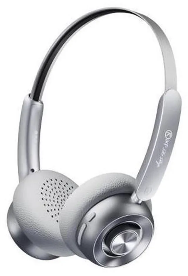 Main image of R1 Pop Wireless On Ear Bluetooth Headphones 75H Playtime APP Custom EQ Noise Isolation Built-in Mic Lightweight for Workout Traval Gaming (Silver)