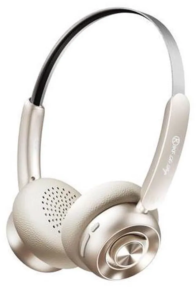 Main image of R1 Pop Wireless On Ear Bluetooth Headphones 75H Playtime APP Custom EQ Noise Isolation Built-in Mic Lightweight for Workout Traval Gaming (Off White)