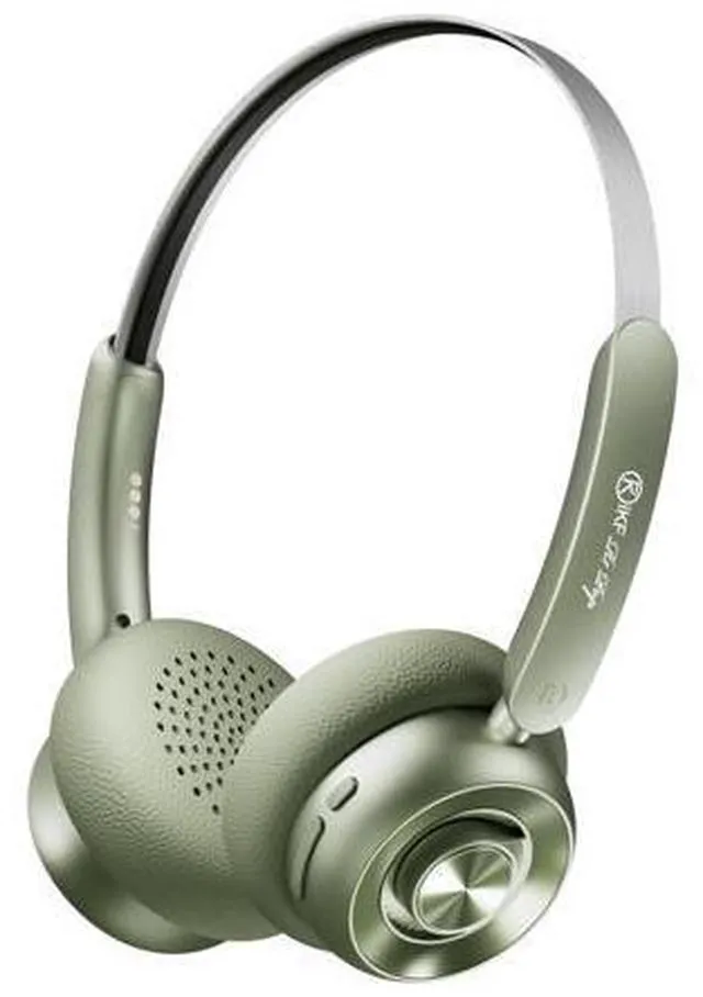 Main image of R1 Pop Wireless On Ear Bluetooth Headphones 75H Playtime APP Custom EQ Noise Isolation Built-in Mic Lightweight for Workout Traval Gaming (Green)