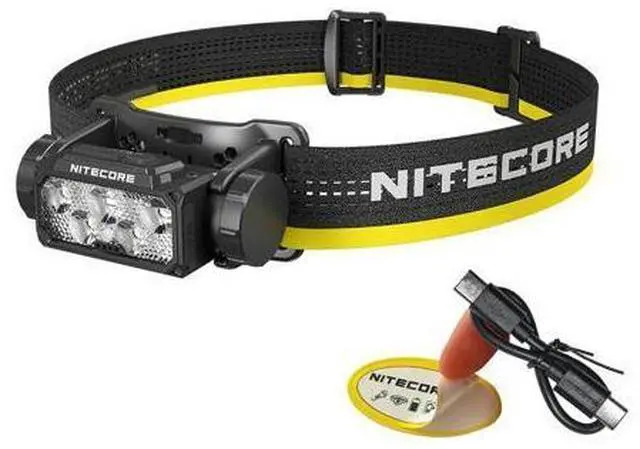 Main image of HC60 UHE 1600 Lumen Headlamp, USB-C Rechargeable with White and Red Beams for Night Runing, Camping, Hiking, Hunting, and Industrial Work Sticker