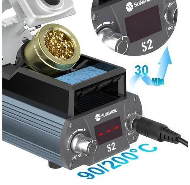 Alt view image 2 of 7 - S2 210 Precision Soldering Station Support C210 Iron Tip Large Solder Joints Quickly Heating Welding Station