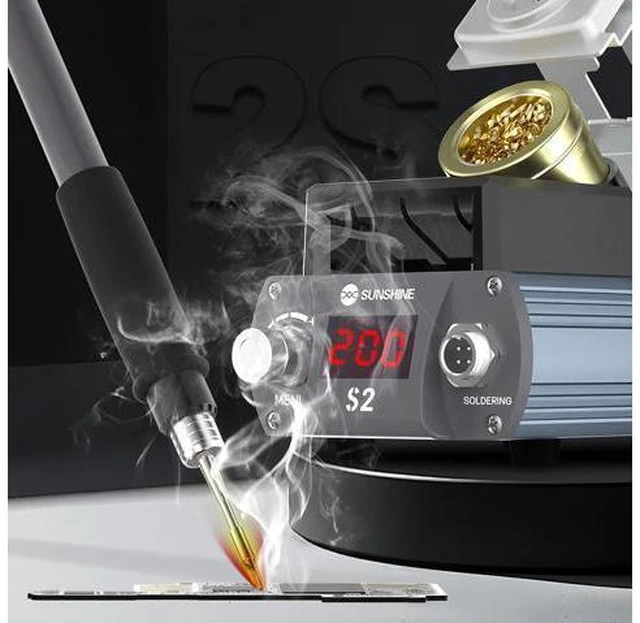 Alt view image 3 of 7 - S2 210 Precision Soldering Station Support C210 Iron Tip Large Solder Joints Quickly Heating Welding Station