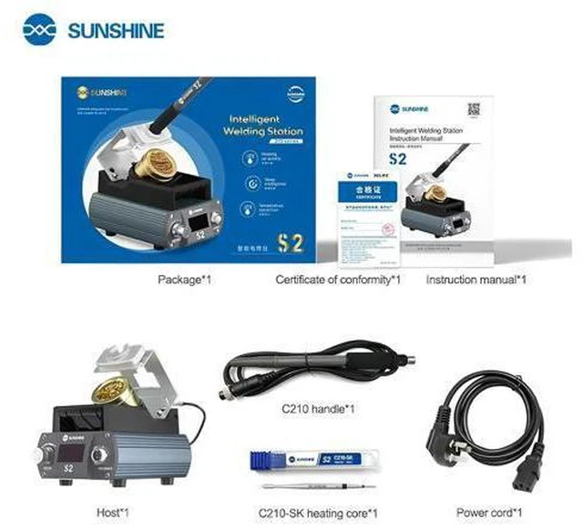 Alt view image 5 of 7 - S2 210 Precision Soldering Station Support C210 Iron Tip Large Solder Joints Quickly Heating Welding Station