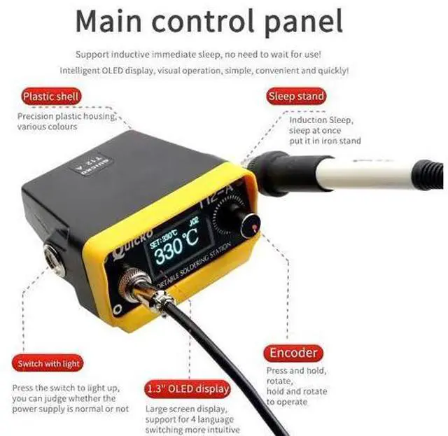 Alt view image 6 of 7 - STM32 V3 T12-A Cordless Soldering Station Solder Iron for Dewalt/Makita/Milwaukee/Devon Li-ion Battery 18/20V Max (T12-A for Milwauke Battery)