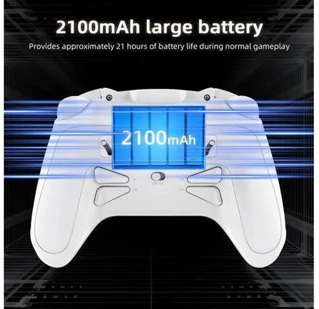 Alt view image 6 of 7 - RG G01 Interactive Screen Wireless Gaming Controller Compatible with PC/Steam/Linux/Android/Switch/IOS 2.4G Wireless Bluetooth Controller Gamepad Hall Effect Triggers(White)