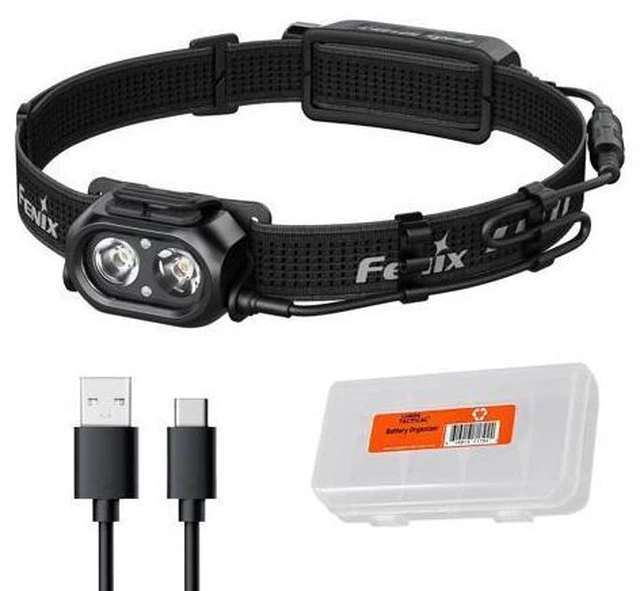 Main image of HP12R-T 1300 Lumen Rechargeable Running Headlamp Split Power Design, White/Neutral White/Red Light Modes with Lumentac Organizer (Black)