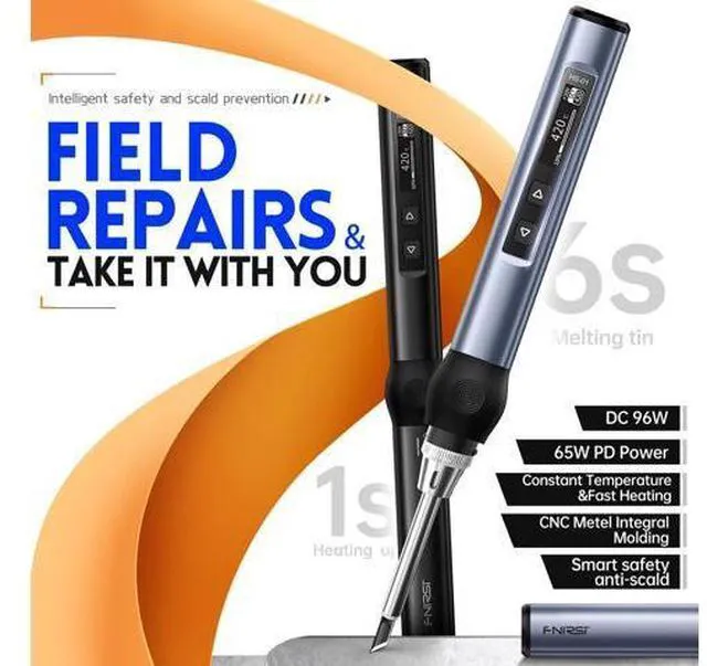 Alt view image 2 of 7 - Soldering Iron Kit, DC/PD(96W/65W) Mini Digital Soldering Iron, 180-780 Fast Heating, 6 Soldering Tips, Digital OLED Screen Display, Auto Sleep (With Power Adapter)